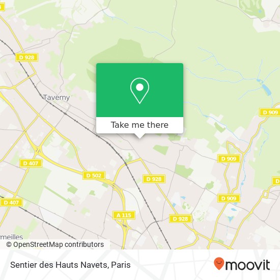 Sentier des Hauts Navets map