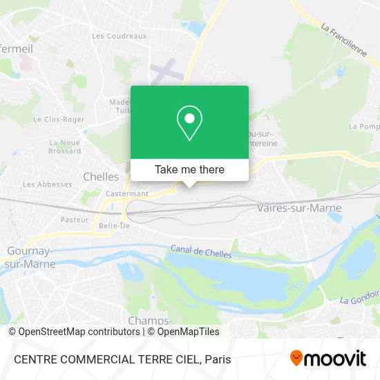 CENTRE COMMERCIAL TERRE CIEL map