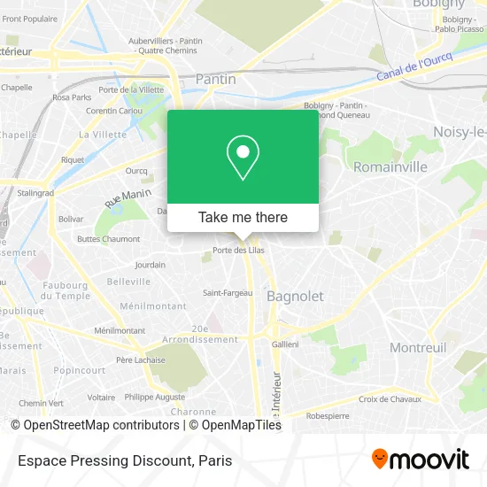 Espace Pressing Discount map
