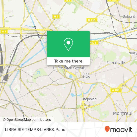 Mapa LIBRAIRIE TEMPS-LIVRES