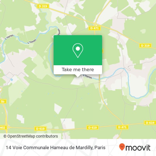 Mapa 14 Voie Communale Hameau de Mardilly