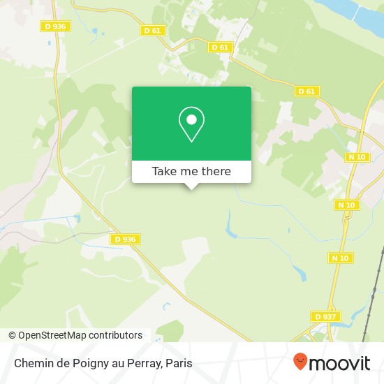 Mapa Chemin de Poigny au Perray