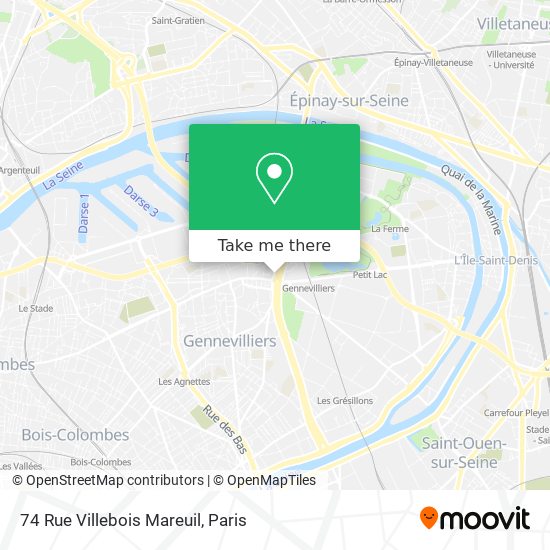 Mapa 74 Rue Villebois Mareuil