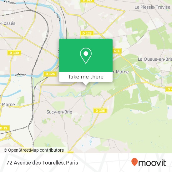 72 Avenue des Tourelles map