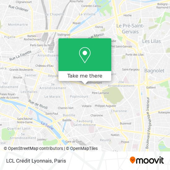 LCL Crédit Lyonnais map