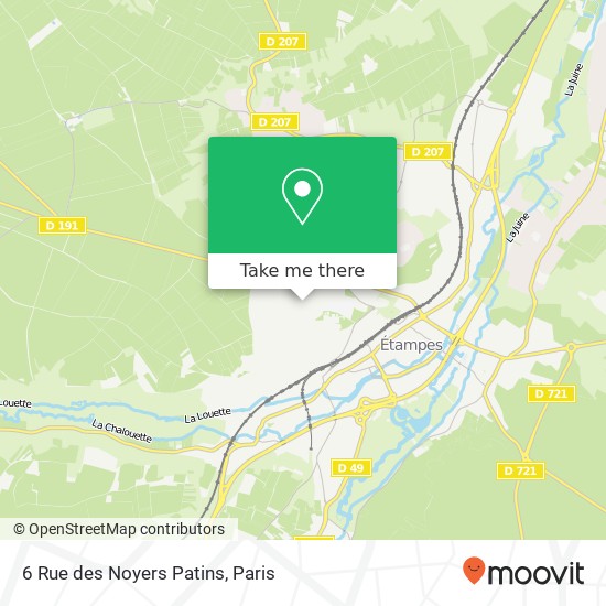 Mapa 6 Rue des Noyers Patins