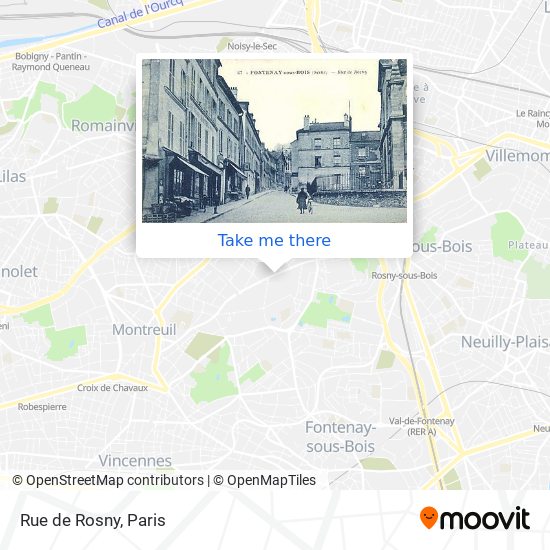 Mapa Rue de Rosny