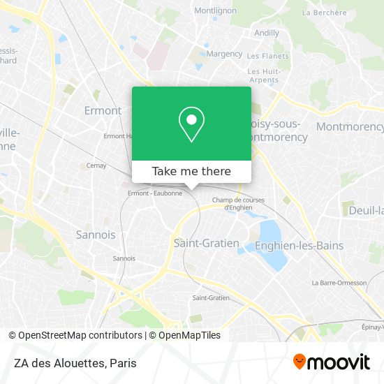 ZA des Alouettes map