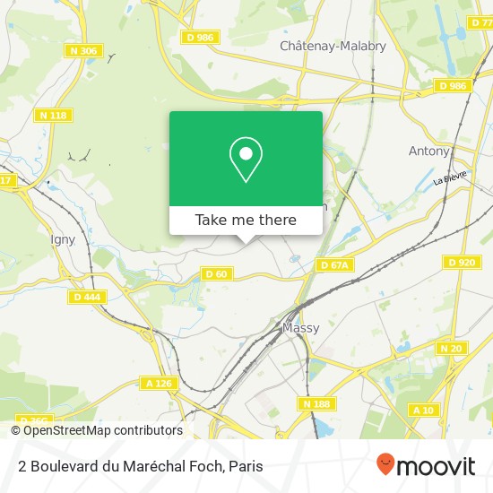 Mapa 2 Boulevard du Maréchal Foch