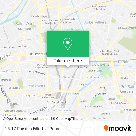 Mapa 15-17 Rue des Fillettes