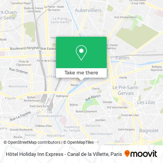 Hôtel Holiday Inn Express - Canal de la Villette map