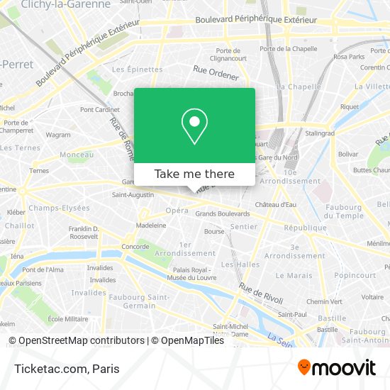 Mapa Ticketac.com