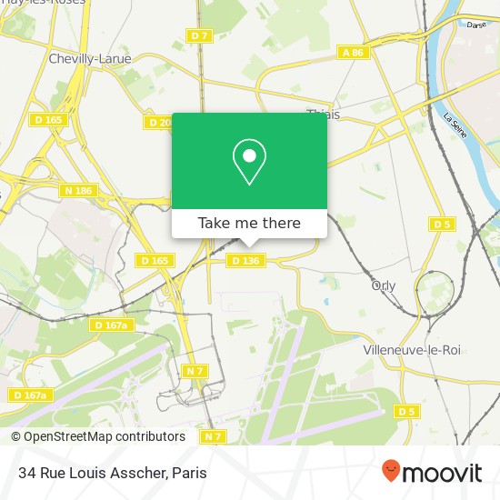 Mapa 34 Rue Louis Asscher