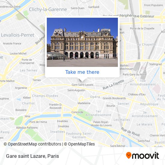 Gare saint Lazare map