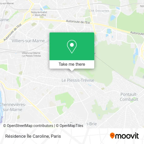 Résidence Île Caroline map