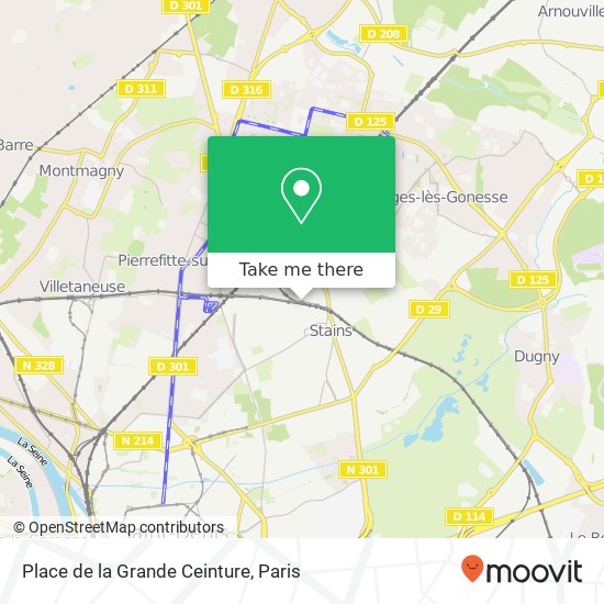 Mapa Place de la Grande Ceinture