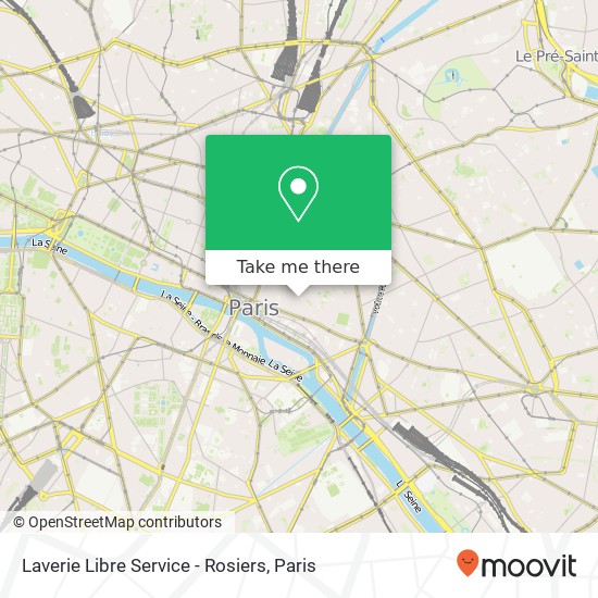 Mapa Laverie Libre Service - Rosiers