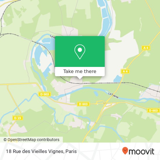 Mapa 18 Rue des Vieilles Vignes