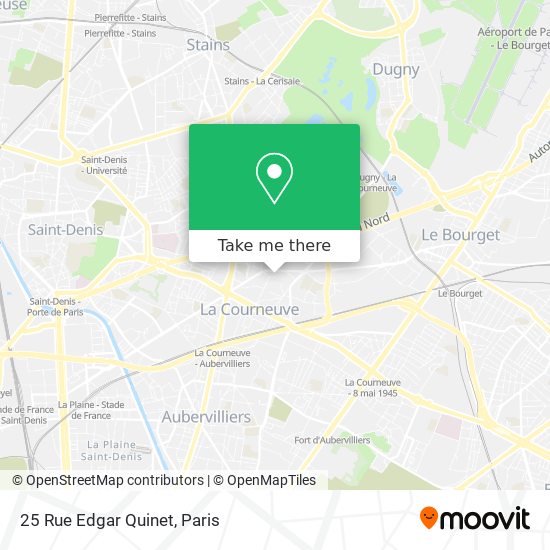 Mapa 25 Rue Edgar Quinet