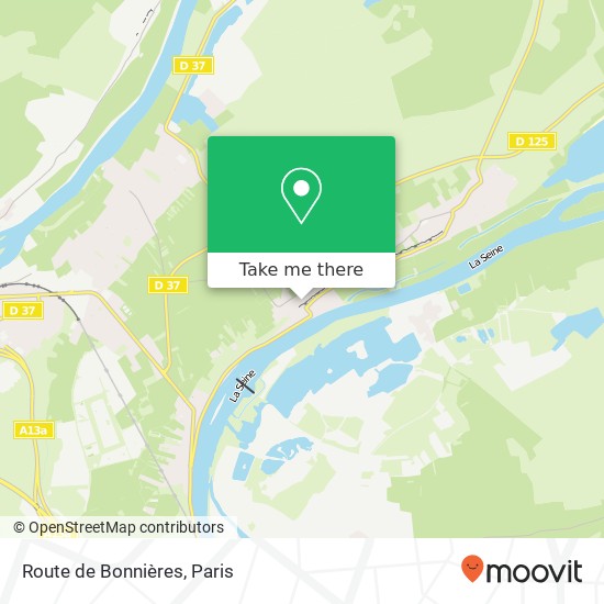 Mapa Route de Bonnières