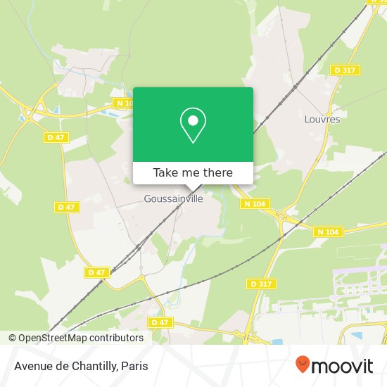 Mapa Avenue de Chantilly