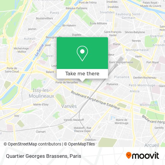 Mapa Quartier Georges Brassens