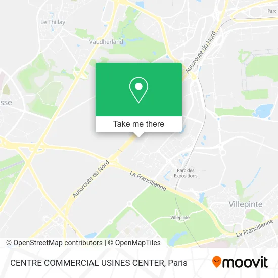 CENTRE COMMERCIAL USINES CENTER map