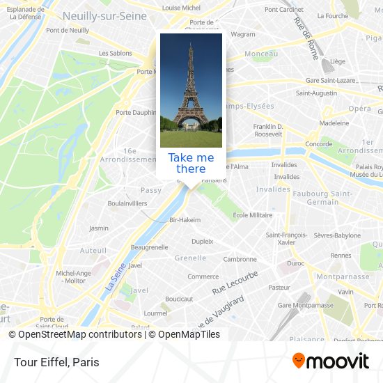 Tour Eiffel map