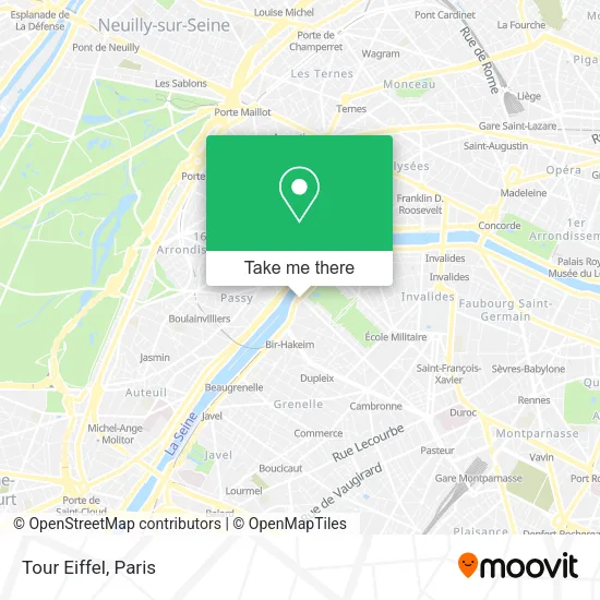 Tour Eiffel map