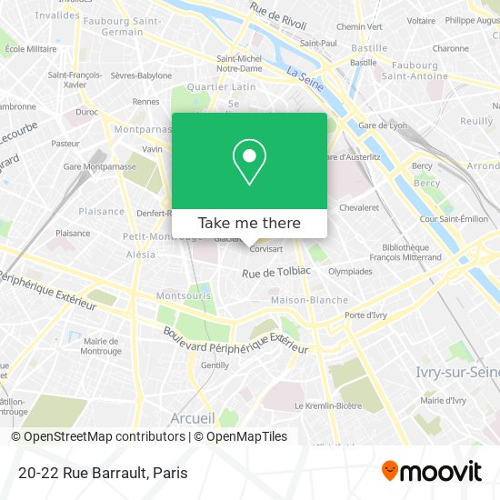 Mapa 20-22 Rue Barrault