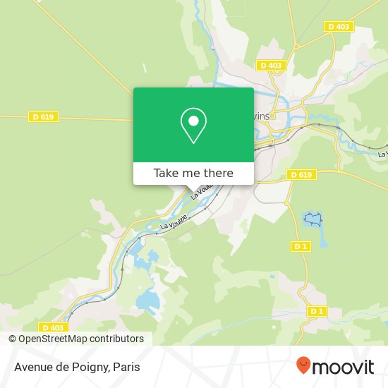Avenue de Poigny map
