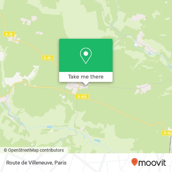Route de Villeneuve map