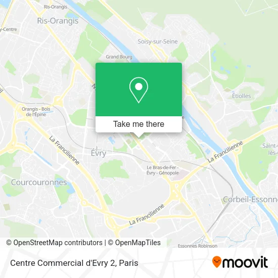 Centre Commercial d'Evry 2 map