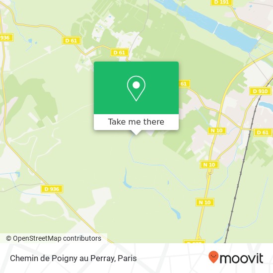 Mapa Chemin de Poigny au Perray