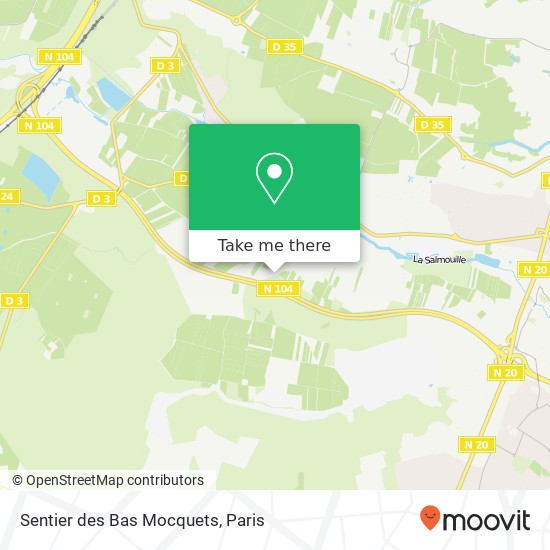 Sentier des Bas Mocquets map