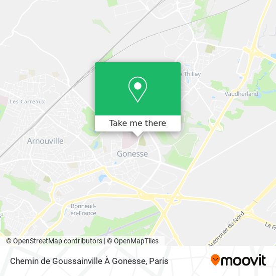 Mapa Chemin de Goussainville À Gonesse