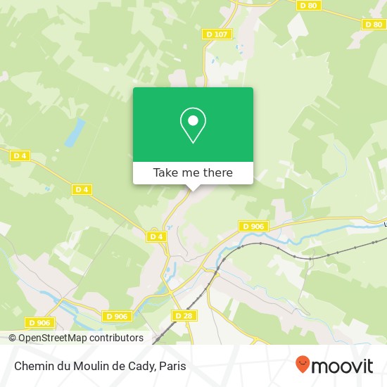 Mapa Chemin du Moulin de Cady