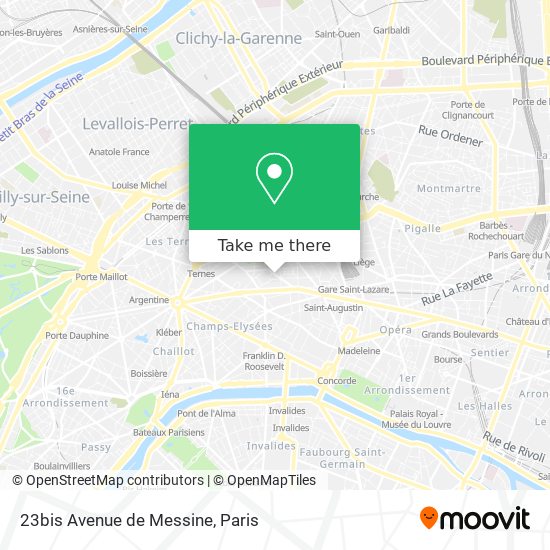 23bis Avenue de Messine map