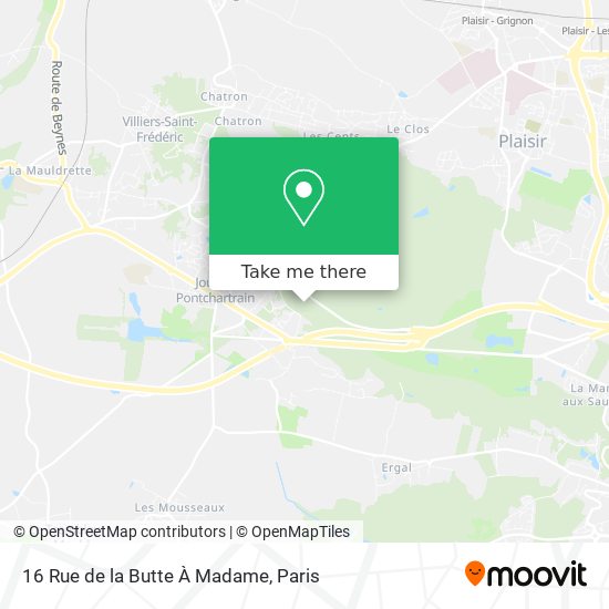 16 Rue de la Butte À Madame map