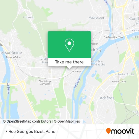 Mapa 7 Rue Georges Bizet