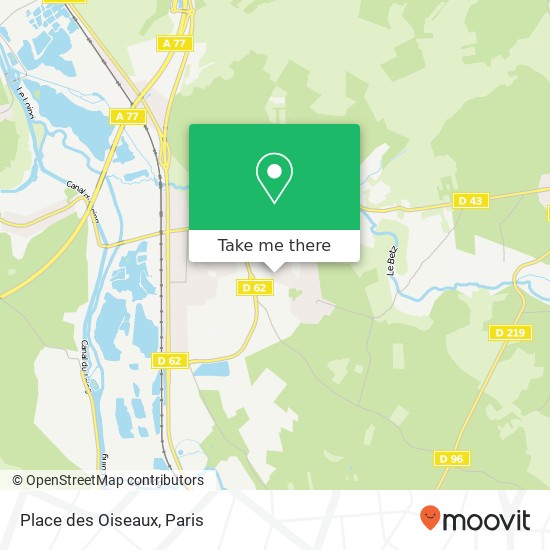 Mapa Place des Oiseaux