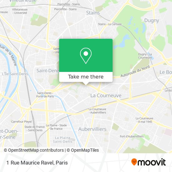 Mapa 1 Rue Maurice Ravel