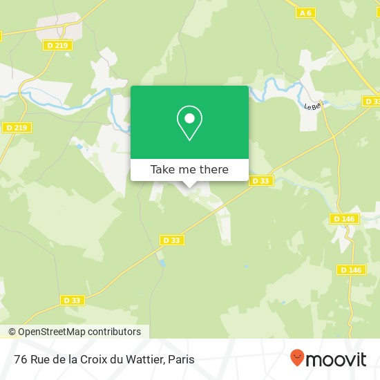 Mapa 76 Rue de la Croix du Wattier