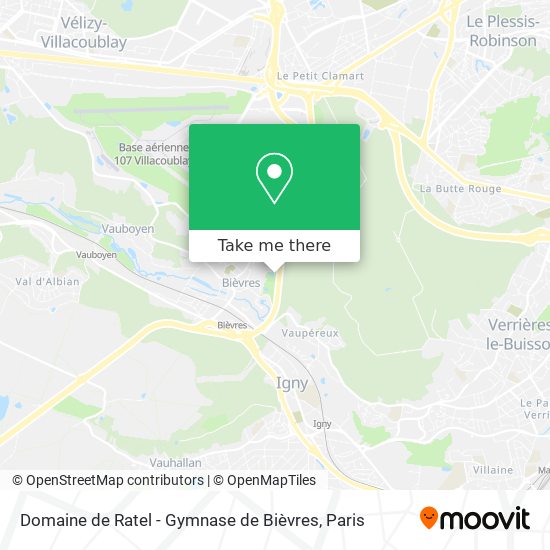 Domaine de Ratel - Gymnase de Bièvres map