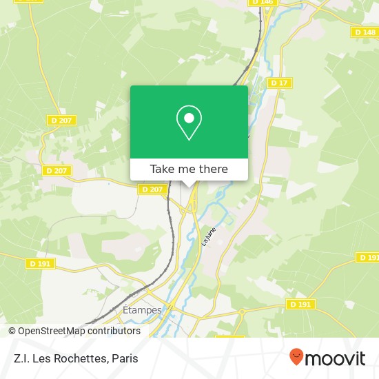 Mapa Z.I. Les Rochettes