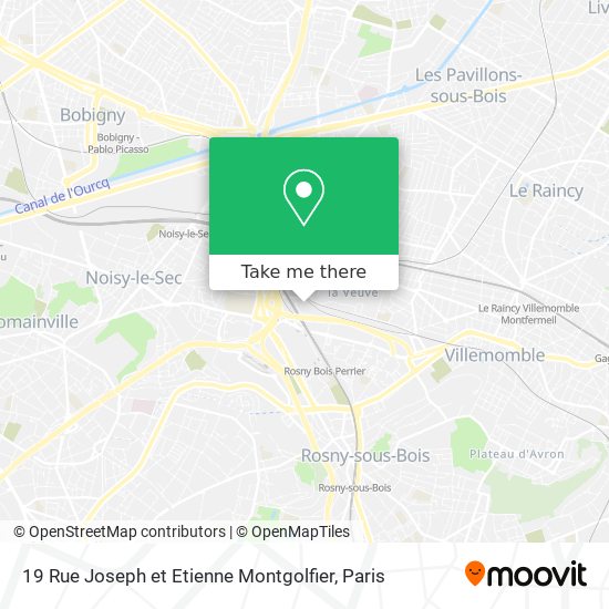 Mapa 19 Rue Joseph et Etienne Montgolfier