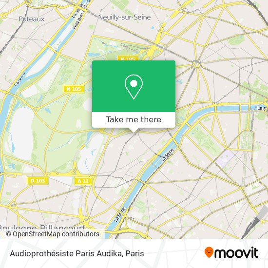 Audioprothésiste Paris Audika map