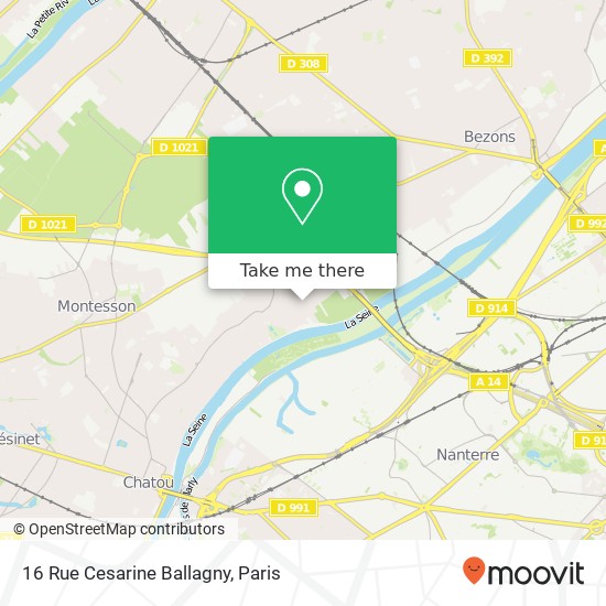 Mapa 16 Rue Cesarine Ballagny