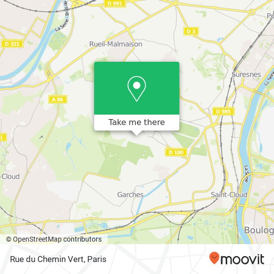 Mapa Rue du Chemin Vert