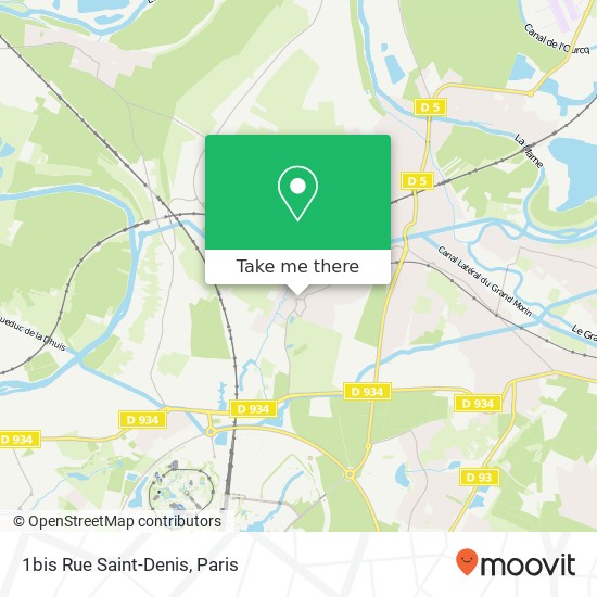 Mapa 1bis Rue Saint-Denis